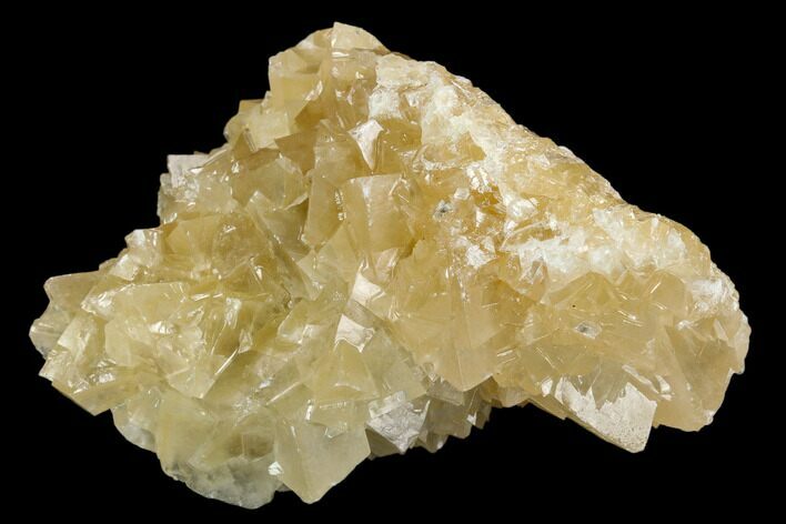 Fluorescent Calcite Crystal Cluster on Barite - Morocco #128005